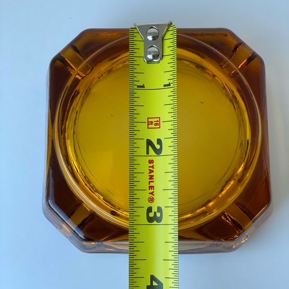 Vintage Amber Glass Ashtray - Picture 5 of 6